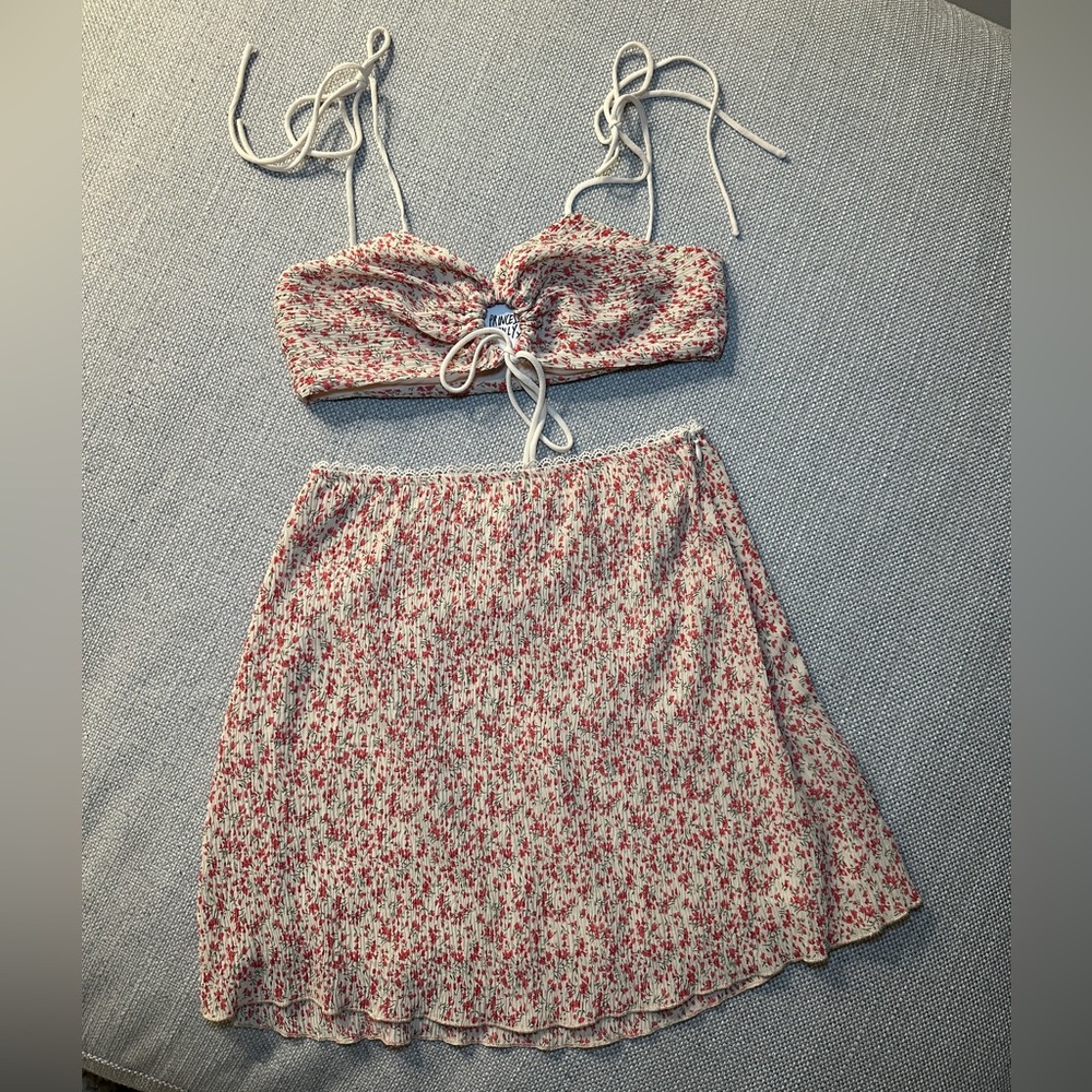 Princess Polly Floral Set - Cream/Pink